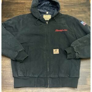 Snap-On Tools Black Workwear Heavy Canvas Work Jacket Coat Mens Large Preferred